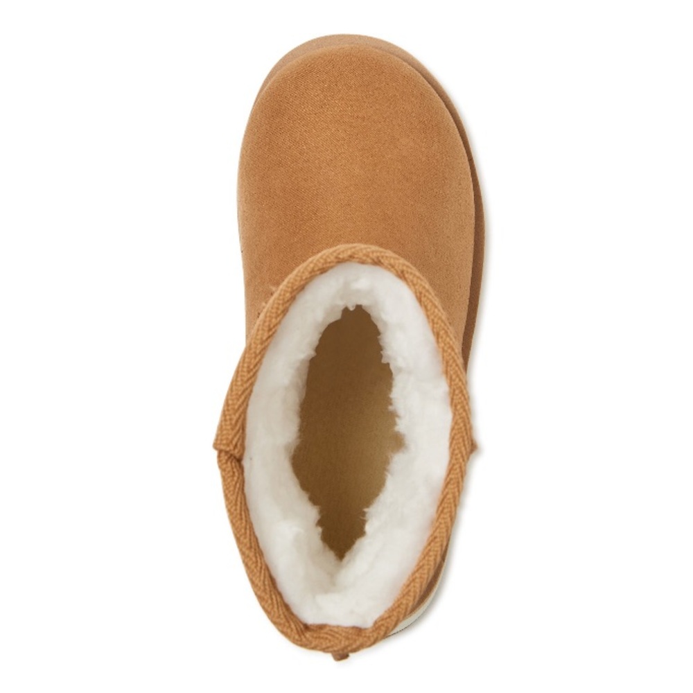 NWT Wonder Nation Girl Cozy Faux Shearling Winter Boot Taupe - Picture 2 of 8